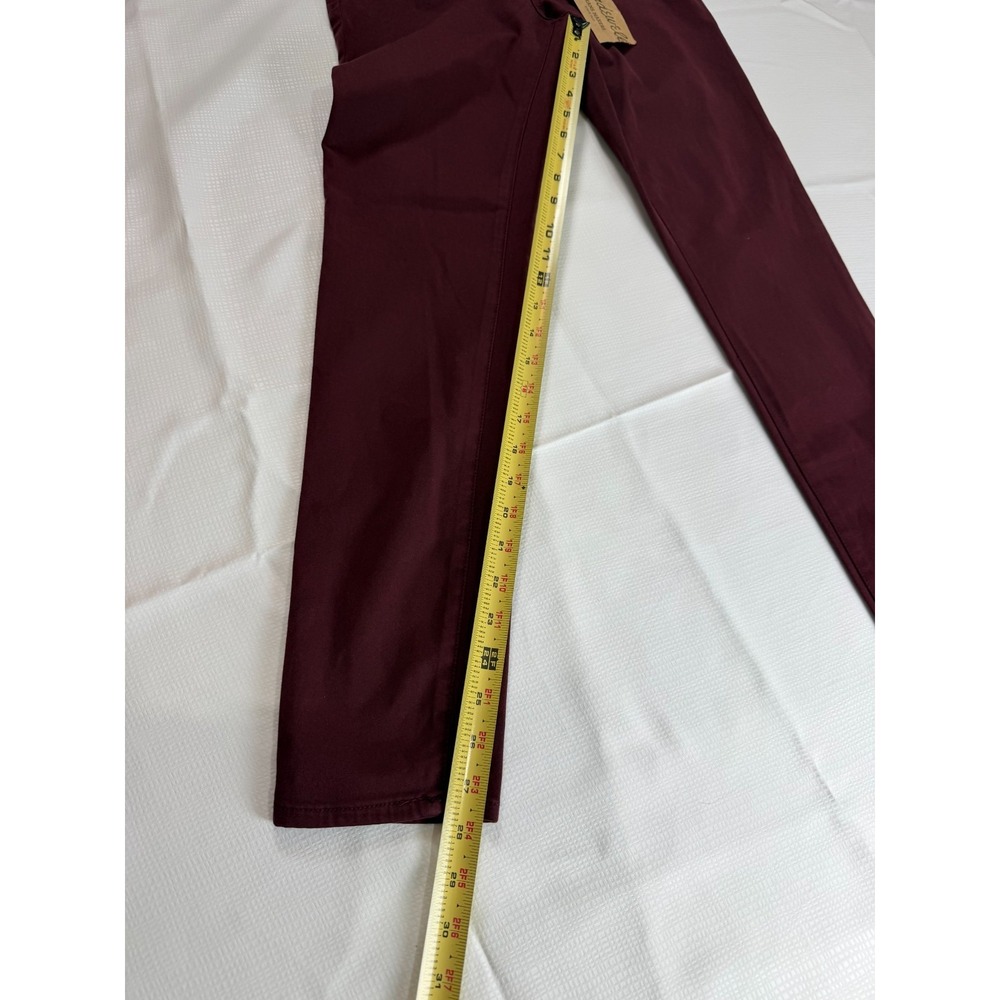 NWT Madewell Skinny Skinny Jeans Womens 28 Maroon Red Mid Rise Stretch 5-Pockets - Picture 11 of 12